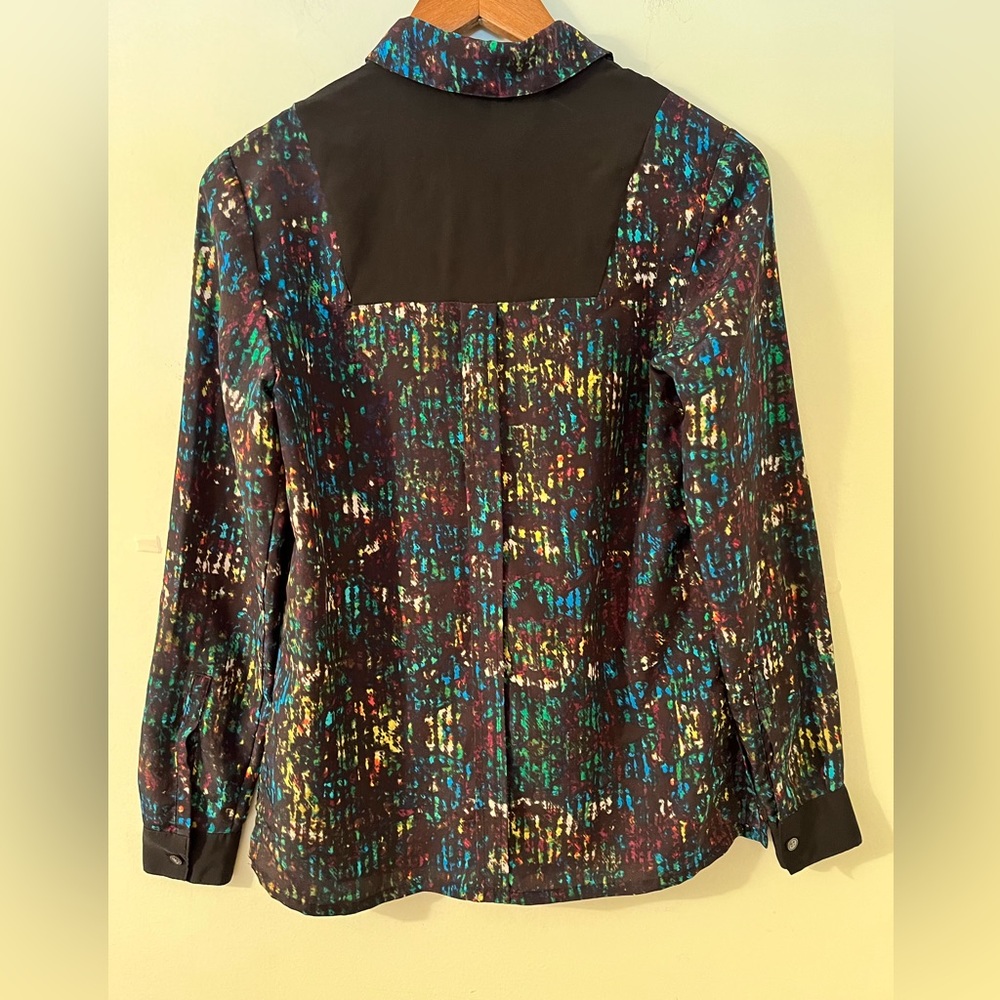 Derek Lam Nightshade Design Button Down Blouse Xs - image 2